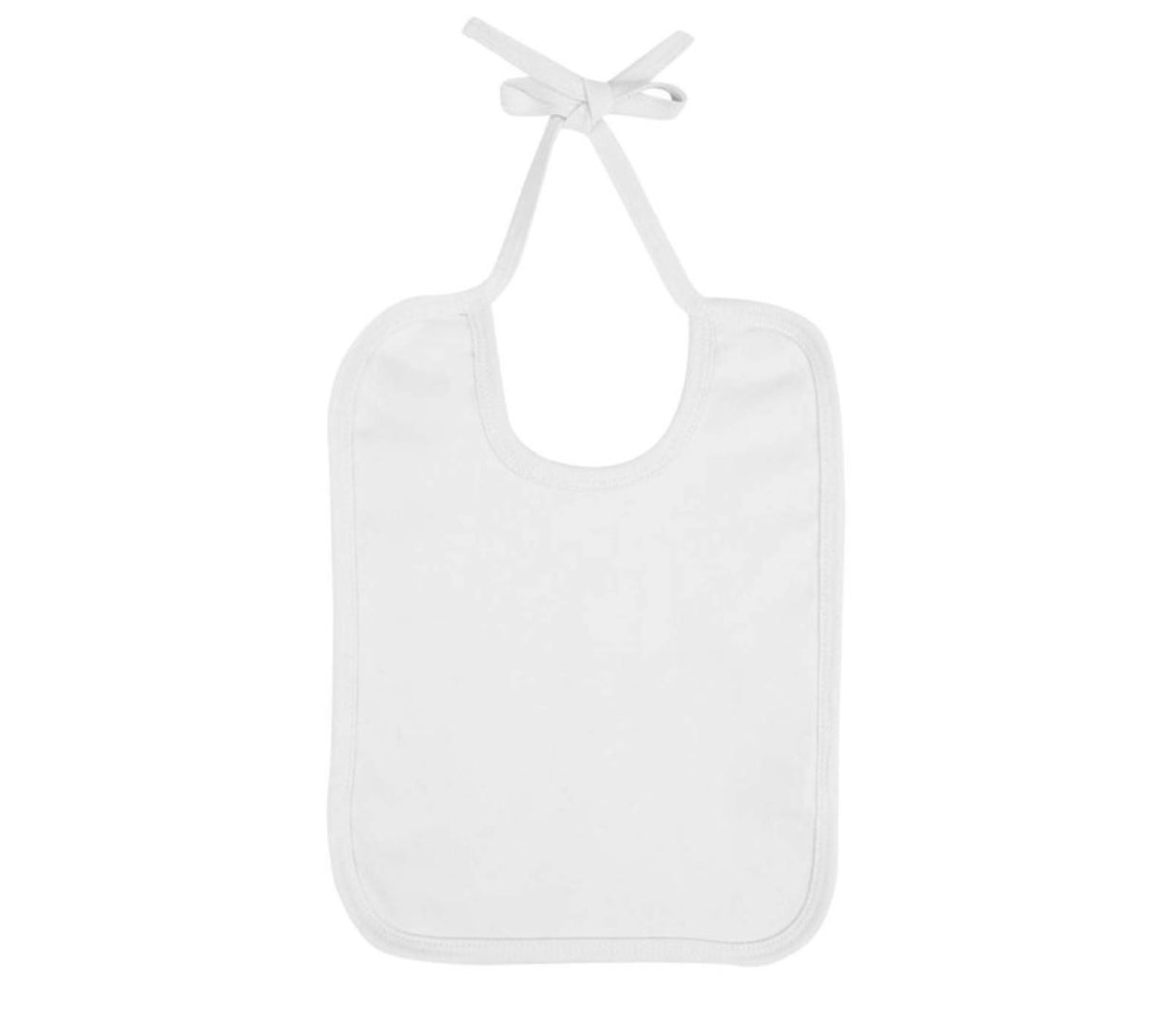 Earth Positive Baby Bib - White - One Size
