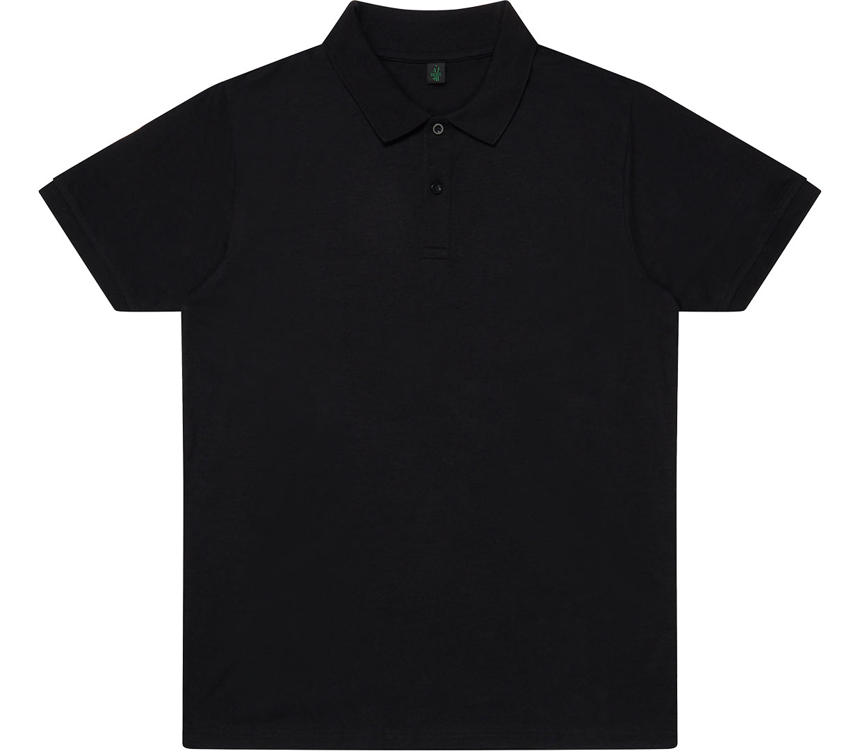 Bamboo Jersey Polo Shirt - Black - XS