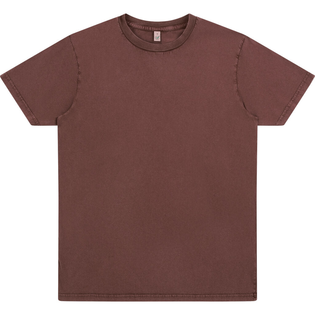 Earth Positive Jersey T-shirt - Stone Washed Burgundy - S