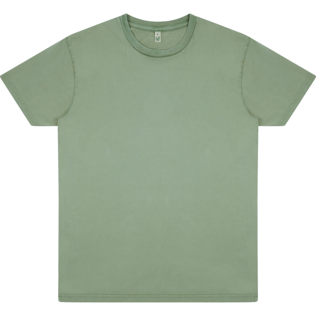 Earth Positive Jersey T-shirt - Stone Washed Sage Green - XS