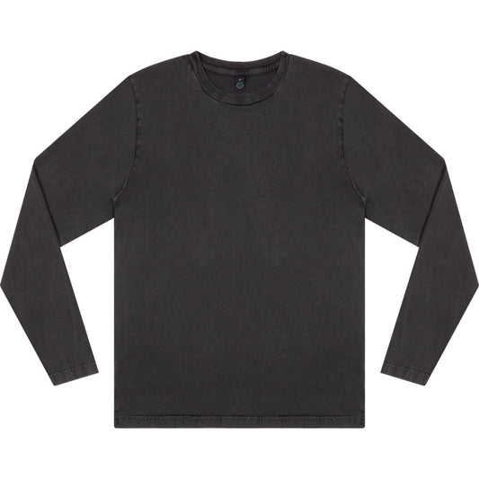 Earth Positive Long Sleeve T-shirt - Stone Washed Black - XS