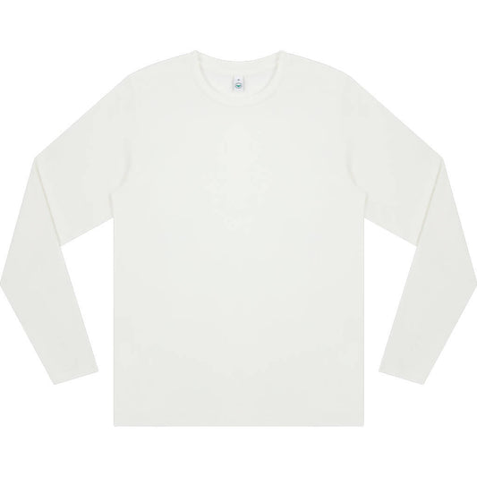 Earth Positive Long Sleeve T-shirt - Stone Washed White - 2XL