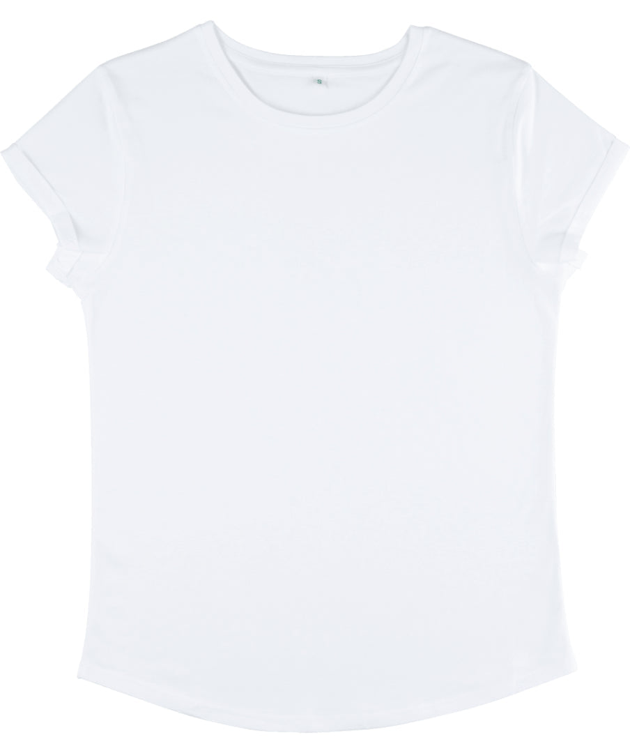 Earth Positive Women's Rolled Sleeve T-shirt - White - 2XL