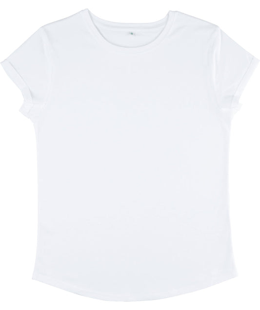 Earth Positive Women's Rolled Sleeve T-shirt - White - M