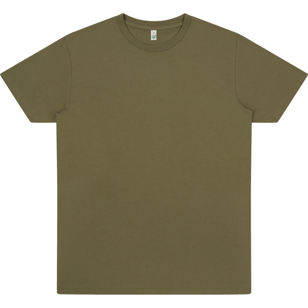 Earth Positive Premium Jersey T-shirt - Faded Khaki - XS