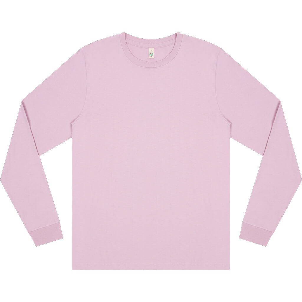 Earth Positive Premium Long Sleeve T-shirt - Faded Pink - XS