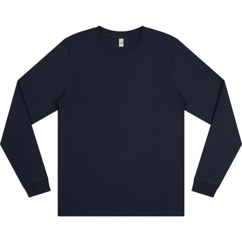 Earth Positive Premium Long Sleeve T-shirt - French Navy - 3XL