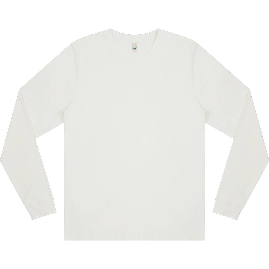 Earth Positive Premium Long Sleeve T-shirt - Faded White - XS