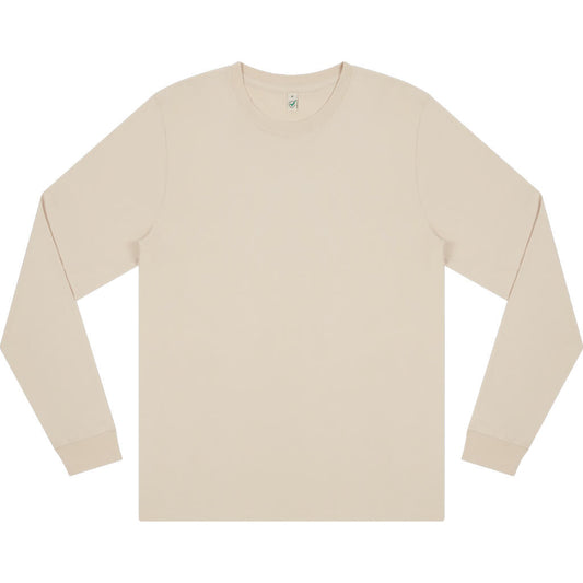 Earth Positive Premium Long Sleeve T-shirt - Light Beige - 3XL