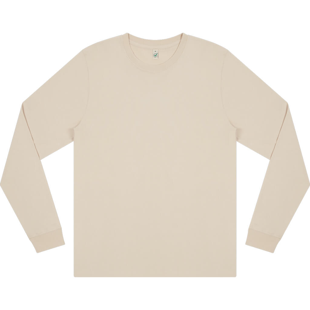 Earth Positive Premium Long Sleeve T-shirt - Light Beige - S