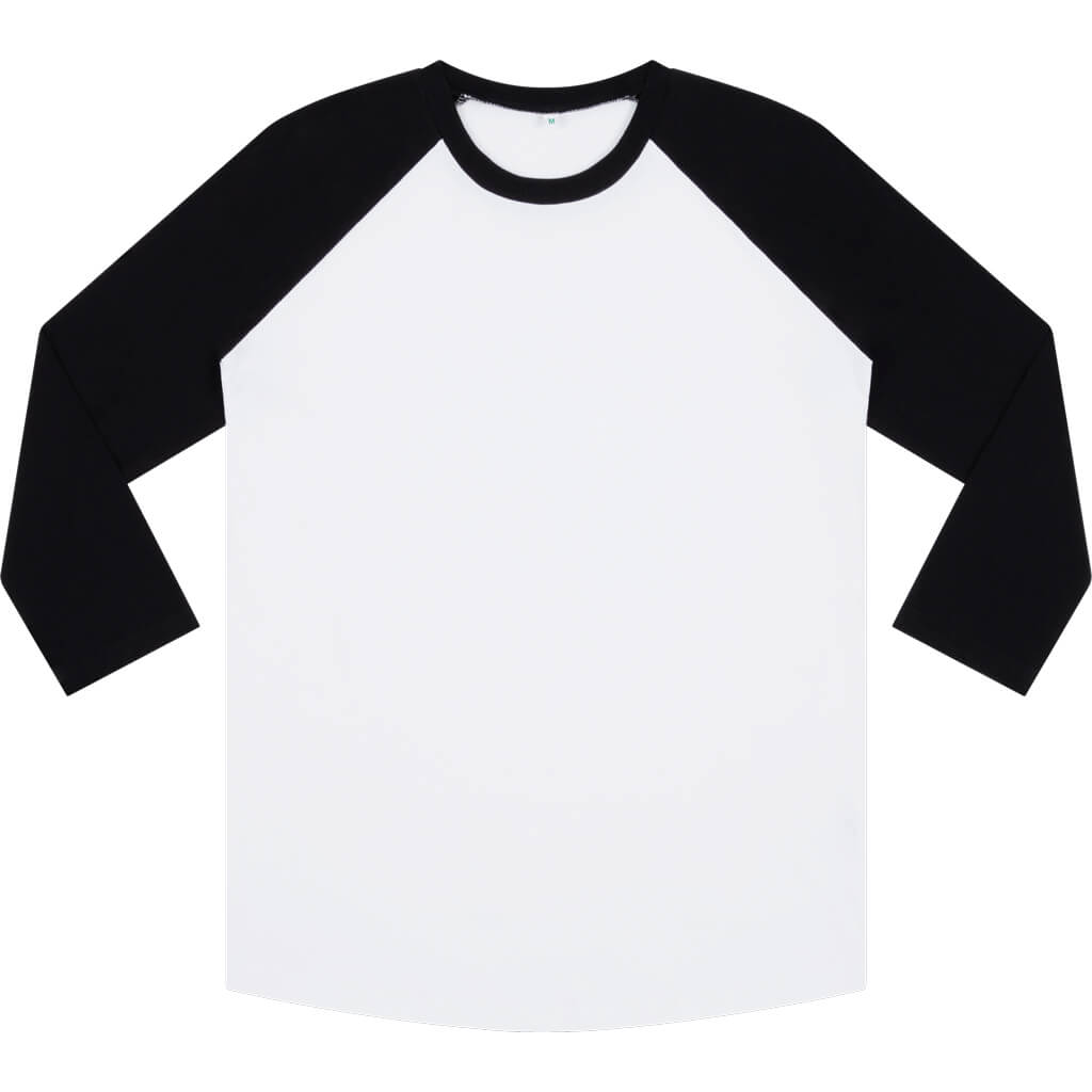 Earth Positive Baseball T-shirt - White/Black - XS