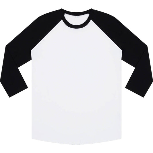 Earth Positive Baseball T-shirt - White/Black - 2XL