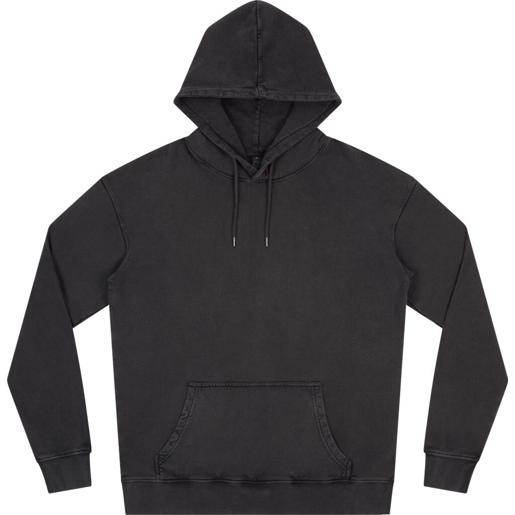 Earth Positive Pullover Hoodie - Stone Washed Black - L