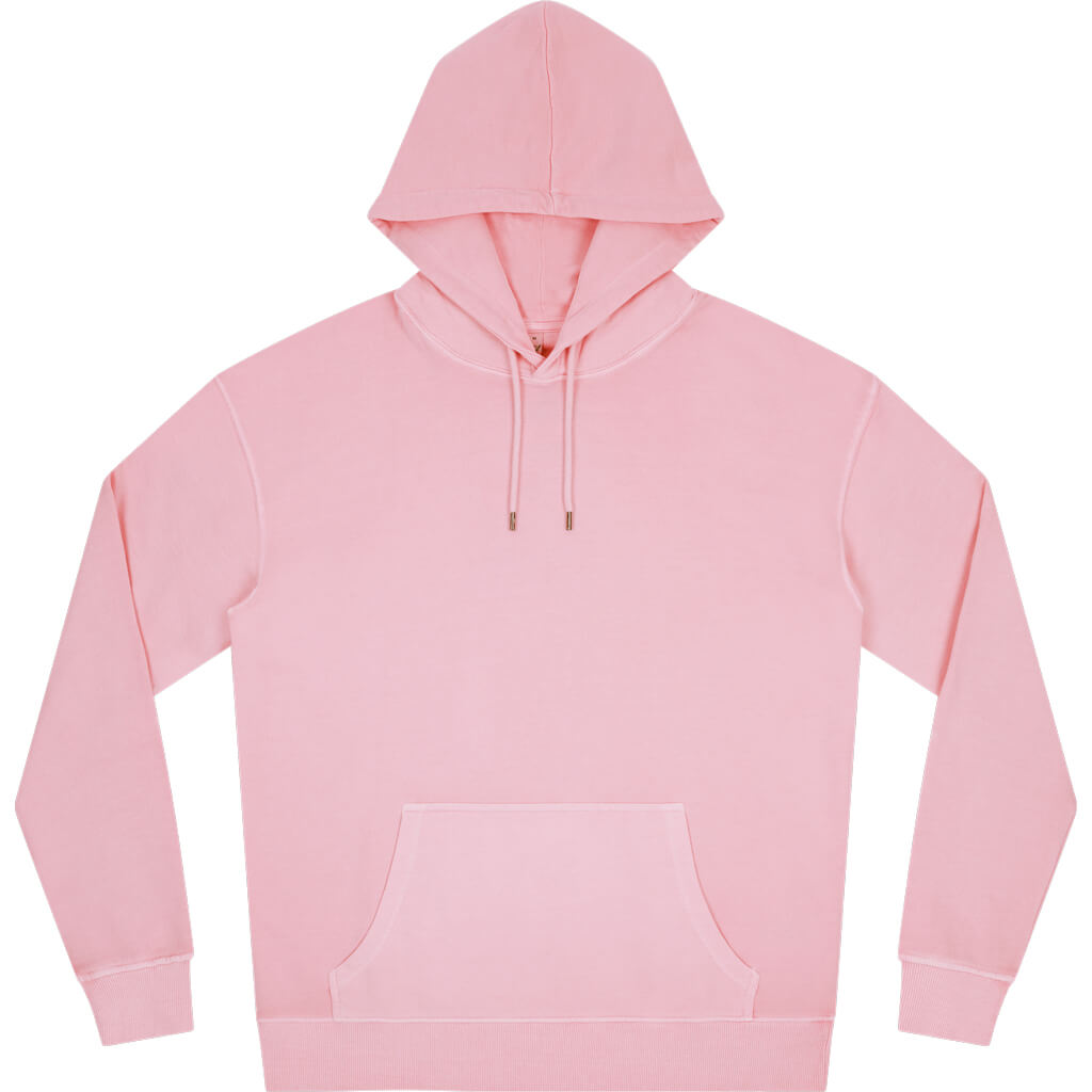 Earth Positive Pullover Hoodie - Stone Washed Pink - 3XL