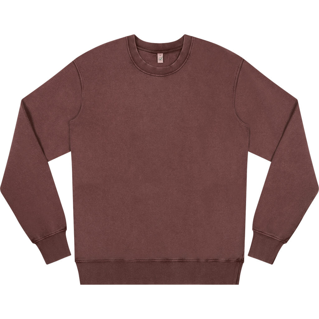 Earth Positive Sweatshirt - Stone Washed Burgundy - L