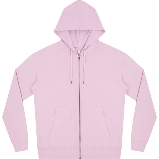 Earth Positive Zip-up Hoodie - Faded Pink - S