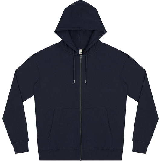 Earth Positive Zip-up Hoodie - French Navy - 3XL