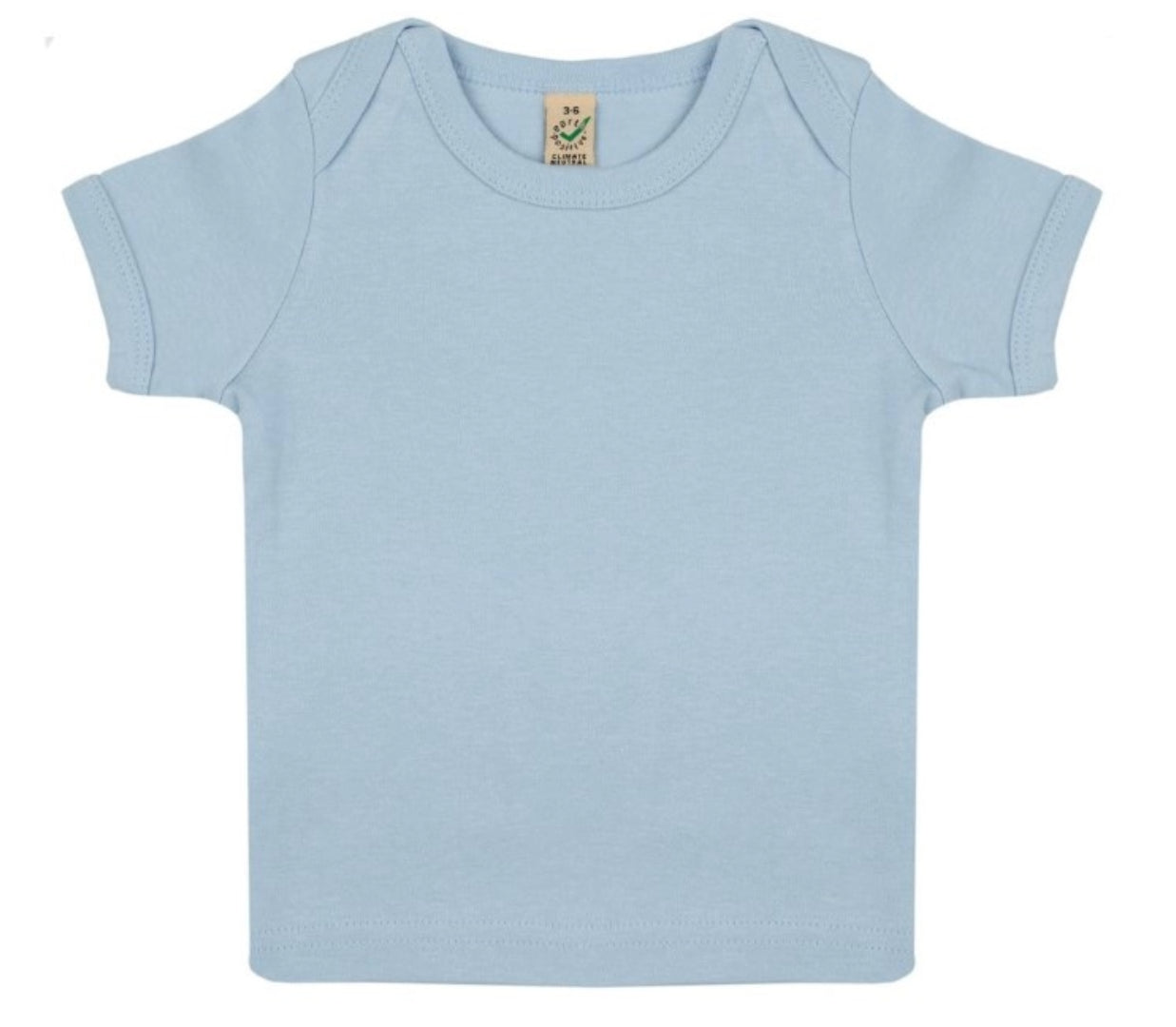 Earth Positive Baby Lap T-shirt - Soft Blue - XS